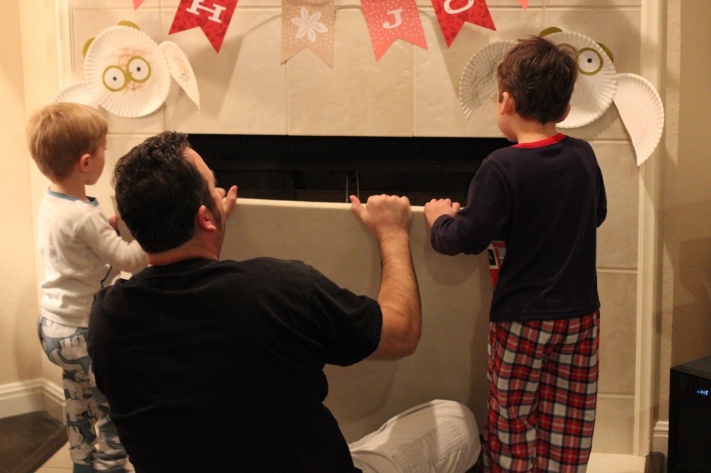 (Taking down the felt board, so Santa could visit.)
