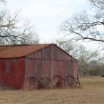 (A barn at the family farm.)