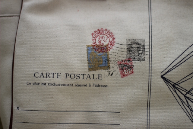 Walking with Cake: Postage Detail, Anthropologie Seafarer's Tote