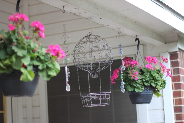 Walking with Cake: Geraniums and balloon