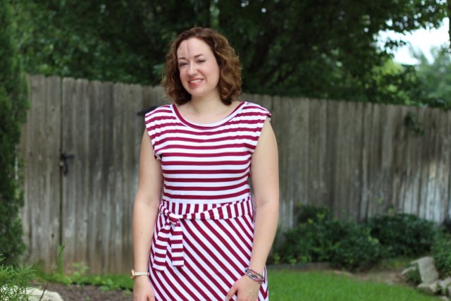 Walking with Cake: Stripes detail of Riviera Romance dress