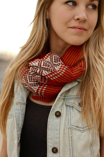 Walking with Cake: Woven Diamond Scarf by Market Colors