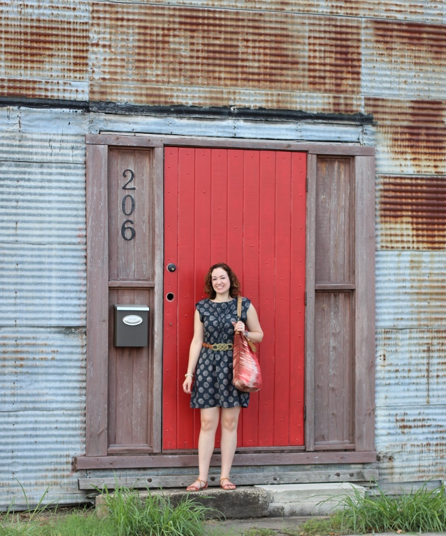 Walking with Cake: Red Door, Lockhart, TX
