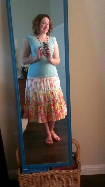 Walking with Cake: floral skirt
