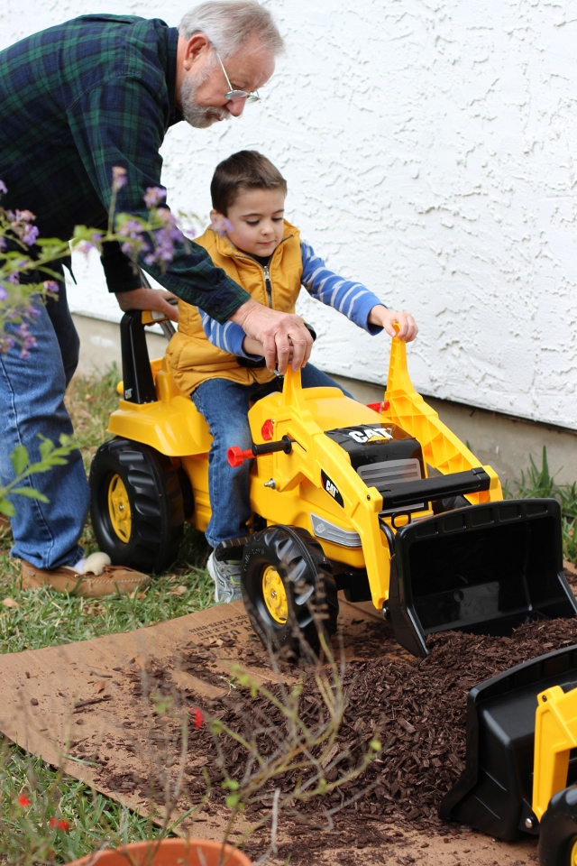 Walking with Cake: James digging