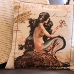 Walking with Cake: Jolie Marche La Vie Parisienne Mermaid pillow cover