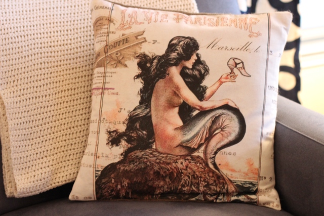 Walking with Cake: Jolie Marche La Vie Parisienne Mermaid pillow cover