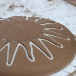 (Snow on our sandbox.)