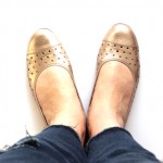 Walking with Cake: Metallic flats