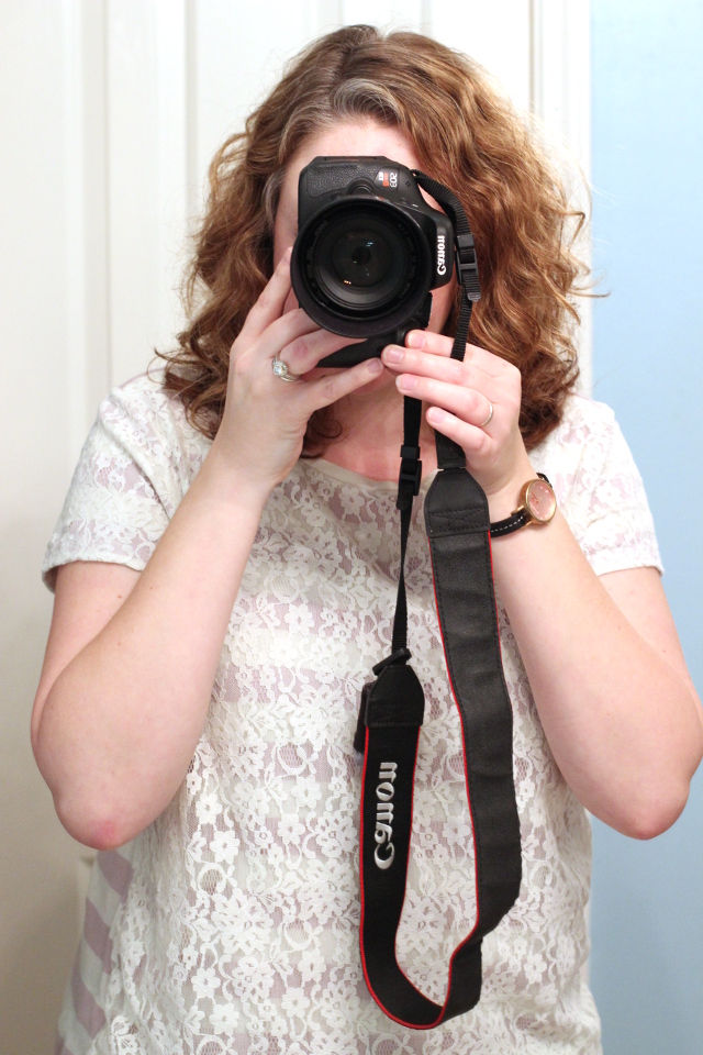 Walking with Cake: Self portrait with camera