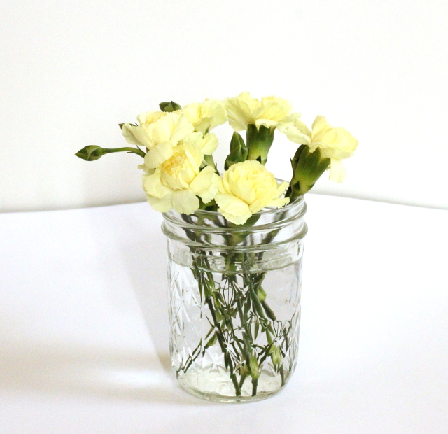 Walking with Cake: flowers in mason jar