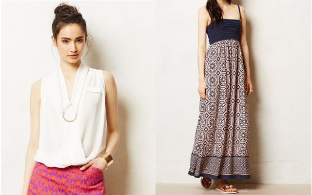 Walking with Cake: Avec V-Neck Tee by Dolan and Carreau Maxi Dress by Lilka, via Anthropologie