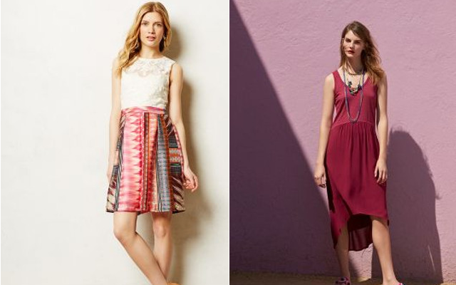 Walking with Cake: Mismade Dress by Weston Wear, Tulipan Tank Dress by Wilt, via Anthropologie