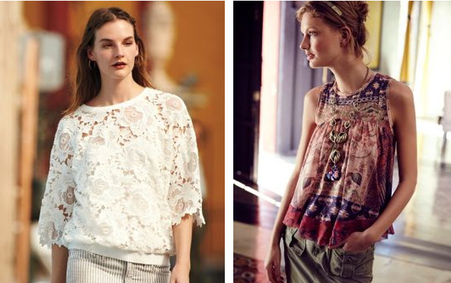 Walking with Cake: Pieced Petal Pullover by Dolan and Campanula Tank by Liberty Garden, via Anthropologie