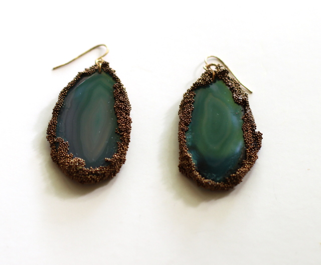Walking with Cake: Frivolity Agate Slice Earrings