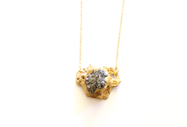Walking with Cake: Frivolity Pyrite Chunk Necklace