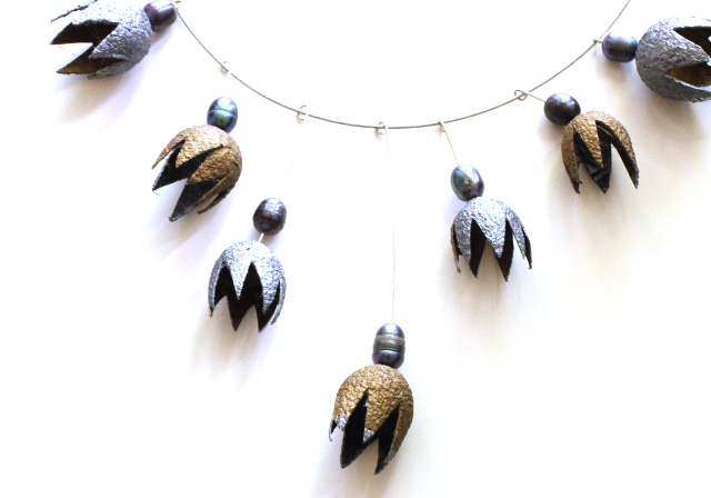 Walking with Cake: Frivolity Silk Cocoon Necklace Detail