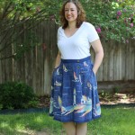 Walking with Cake: Thrifted-Sailboat-Skirt 2