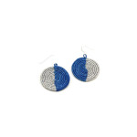 Walking with Cake: Blue Night/ Lake Woven Earrings