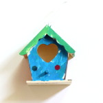 (James' birdhouse from his summer camp.)