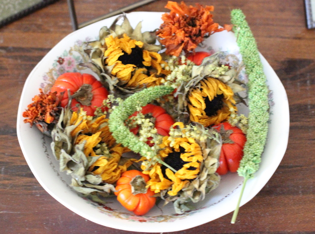 Walking with Cake: Dried fall flowers