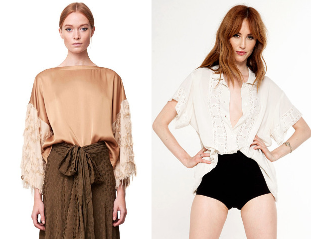 Walking with Cake: Rodebjer's Patrina Fringe Top and Novella Royale's Frances Blouse in Cream