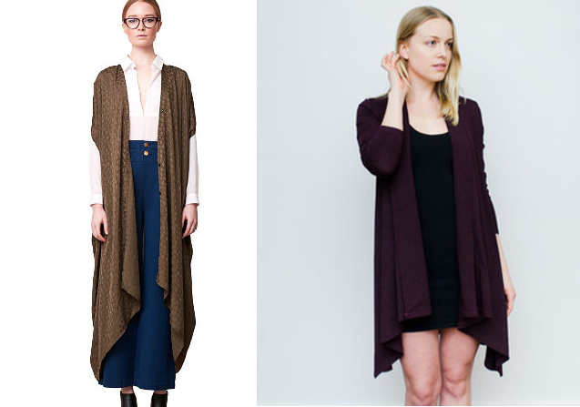 Walking with Cake: Ethical Alternative to Rodebjer, Plum Wrapped Cardigan