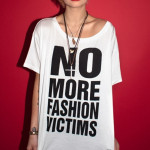 (Pixie Geldof wearing a Katharine Hamnett t-shirt.)