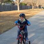 (James trying out his new bike on Christmas morning.)