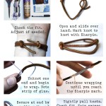 Walking with Cake: wrapped leather bracelet instructions by Jen