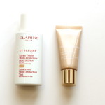 (Tinted Sunscreen and Instant Concealer by Clarins.)