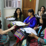 (Students in an English as Second Language class in the Pathways for Promise program at the Asian University for Women in Chittagong, Bangladesh.)